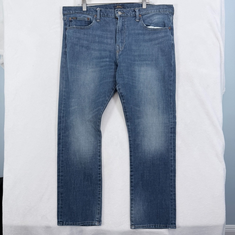 Polo Ralph Lauren Jeans Mens 38x32 (38x29) Blue Varick Slim Fit Staright Stretch